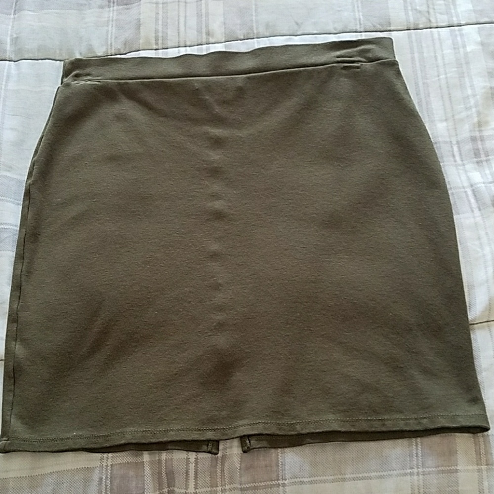 Forest green skirt